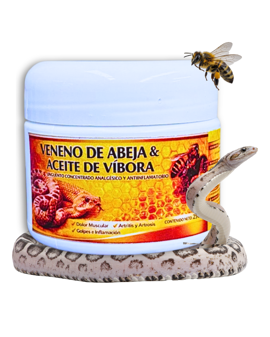 250mL VENENO DE ABEJA & ACEITE DE VÍBORA